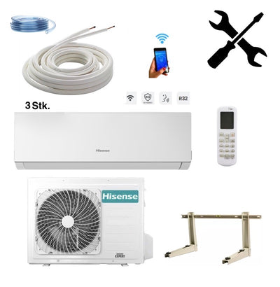 Klimaanlage mit Installation und Montage - Hisense Klimapaket mit 3 Innengeräte