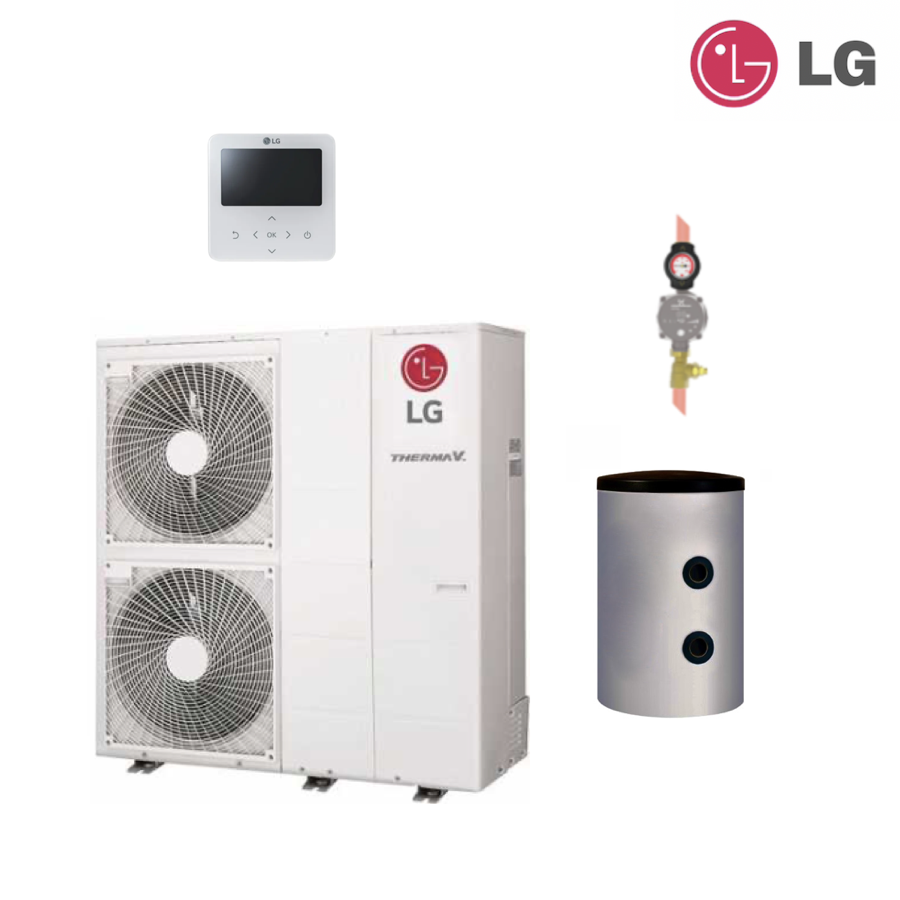 LG Wärmepumpenpaket Monoblock 14 kW mit Pufferspeicher