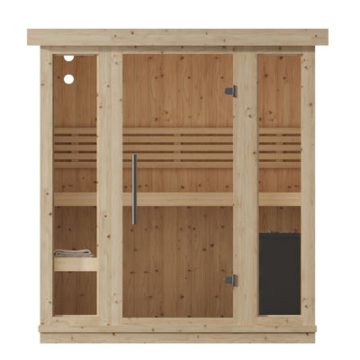 Traditionelle Sauna für 2-4 Personen - 195 x 131 x 200 cm