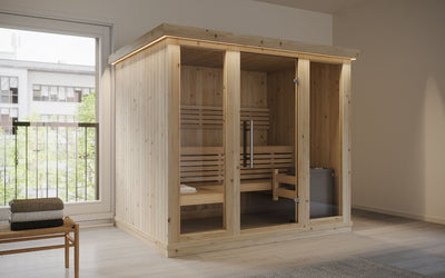 Traditionelle Sauna für 2-6 Personen - 224 x 175 x 200 cm