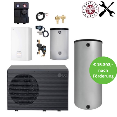 LG Wärmepumpenpaket 16 kW R290 mit Montage und Inbetriebnahme von unserem Installateurmeister