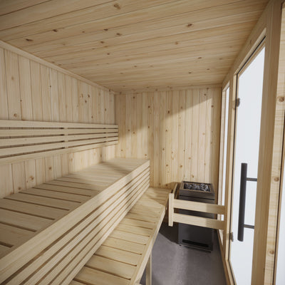 Traditionelle Sauna für 2-6 Personen - 224 x 175 x 200 cm